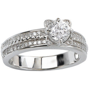 Say 'I do' with Yaffie dazzling Flower Diamond Ring