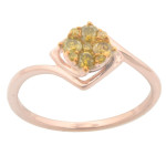 Behold Yaffie Enchanting Yellow Diamond Engagement Ring, Sparkling with a 0.26ct Round Brilliant Cut - Brand New and Beautifully Treated!