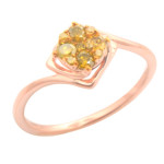 Behold Yaffie Enchanting Yellow Diamond Engagement Ring, Sparkling with a 0.26ct Round Brilliant Cut - Brand New and Beautifully Treated!