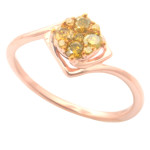Behold Yaffie Enchanting Yellow Diamond Engagement Ring, Sparkling with a 0.26ct Round Brilliant Cut - Brand New and Beautifully Treated!