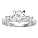 Shine Bright with Yaffie Charles & Colvard: 1.40 TGW Moissanite Solitaire Ring with Sidestone