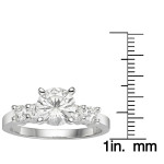 Shine Bright with Yaffie Charles & Colvard: 1.40 TGW Moissanite Solitaire Ring with Sidestone