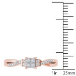 An Exquisite Yaffie Rose Gold Ring with Three Magnificent Diamonds Totaling 1/4ct TDW - Perfect for Your Engagement!