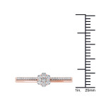 Rose Gold Cluster Ring with 1/5ct TDW of Sparkling Diamonds by Yaffie