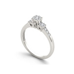 Imperial Trilogy Diamond Engagement Ring with 1/3ct TDW in White Gold by Yaffie