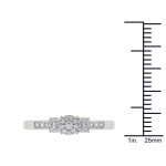 Imperial Trilogy Diamond Engagement Ring with 1/3ct TDW in White Gold by Yaffie