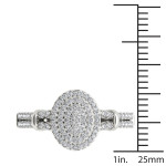 Sparkling Yaffie Double Halo Engagement Ring with 1/4ct TDW Diamond Cluster in White Gold