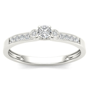 Yaffie 1/5ct TDW Diamond Engagement Ring in Timeless White Gold