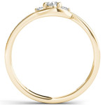 Gold Yaffie Three-Stone Engagement Ring with 1/5ct of Sparkling Diamonds