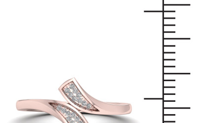 Yaffie 10k Rose Gold Diamond Bypass Ring: Artisan Craft & Everyday Sparkle