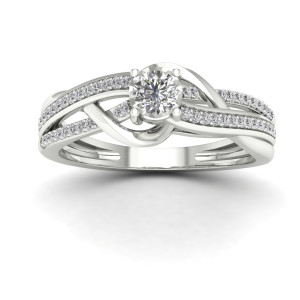 Split Shank Diamond Ring with 1/4ct Total Weight by Yaffie