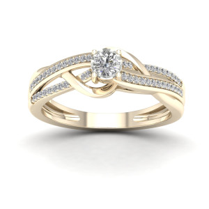 Split Shank Diamond Ring with 1/4ct Total Weight by Yaffie