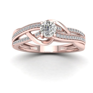 Split Shank Diamond Ring with 1/4ct Total Weight by Yaffie