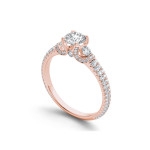 Three Sparkling Diamonds in Yaffie Gold Engagement Ring (1 1/2ct TDW)