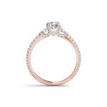 Three Sparkling Diamonds in Yaffie Gold Engagement Ring (1 1/2ct TDW)