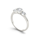 Sparkling Yaffie gold anniversary ring with 1.25 carat TDW diamonds and three striking stones.