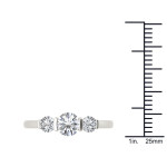 Sparkling Yaffie gold anniversary ring with 1.25 carat TDW diamonds and three striking stones.