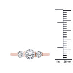 Sparkling Yaffie gold anniversary ring with 1.25 carat TDW diamonds and three striking stones.