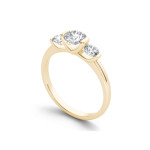 Sparkling Yaffie gold anniversary ring with 1.25 carat TDW diamonds and three striking stones.