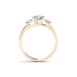 Sparkling Yaffie gold anniversary ring with 1.25 carat TDW diamonds and three striking stones.