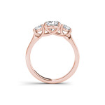 Rose Gold Diamond Anniversary Ring with 1.5ct TDW Three-Stone Design by Yaffie