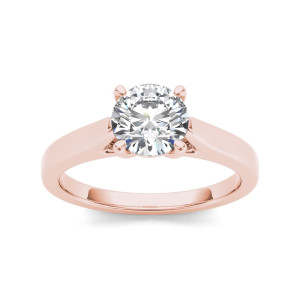 Rose Gold Diamond Engagement Ring with 1ct TDW by Yaffie