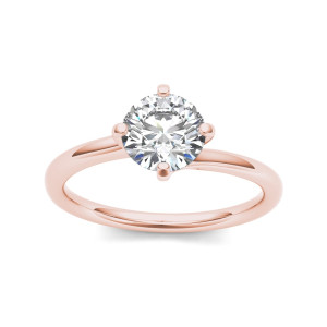 Rose Gold Diamond Engagement Ring with 1ct TDW by Yaffie