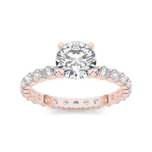 Rose Gold Diamond Engagement Ring with 2.5ct TDW by Yaffie
