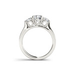 Anniversary Delight: White Gold Diamond Three-Stone Ring with 1 1/2ct TW