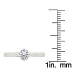 Sparkling Yaffie White Gold Engagement Ring with a Half Carat Round Diamond Solitaire