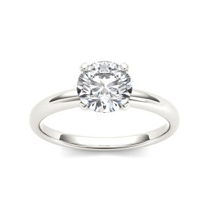 Sparkling Yaffie White Gold Engagement Ring with 1 Carat TDW Diamond
