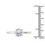 Sparkling Yaffie White Gold Engagement Ring with 1 Carat TDW Diamond