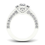 Princess-cut Triple Diamond Ring with 2 2/5ct TDW in White Gold by Yaffie