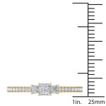 Golden Yaffie with 0.5ct Trio of Diamonds - Celebrating Three Years Together