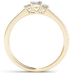 Golden Yaffie with 0.5ct Trio of Diamonds - Celebrating Three Years Together