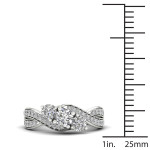Diamond Trio Engagement Ring with 1ct Total Weight by Yaffie