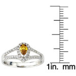 Go Bold and Support a Cause: Yaffie White Gold Orange Diamond Ring with 5/8ct TDW