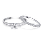 Sparkle in Style with Yaffie White Gold 1.00ct TDW Diamond Bridal Set in a Luxe Box