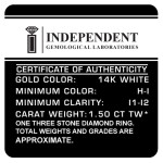Sparkling Yaffie White Gold Anniversary Ring with 1.5ct TDW Diamonds in a 3-Stone Setting