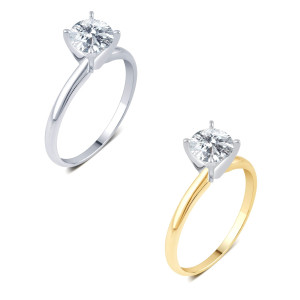 Engagement Ring - Yaffie White Gold Solitaire with 3/4ct TDW Diamond