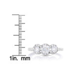 White Gold Diamond Trio Ring - 1.25ct Total Weight