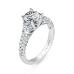 A Stunning Semi-Mount Diamond Engagement Ring in Yaffie White Gold, Featuring 0.62ct TDW of Pure Brilliance.