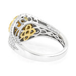 Golden Engagement Ring - Yaffie Sparkles with 1.75ct White and Yellow Diamonds