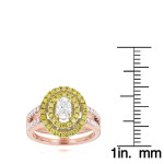 Yaffie Sparkle: Two-toned 1.1ct Diamond Engagement Ring