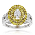 Yaffie Sparkle: Two-toned 1.1ct Diamond Engagement Ring