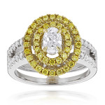 Yaffie Sparkle: Two-toned 1.1ct Diamond Engagement Ring