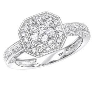 Sparkle in Style with Yaffie 1ct Cluster Diamond Ring for Women