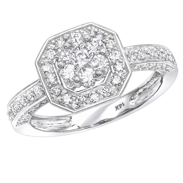 Sparkle in Style with Yaffie 1ct Cluster Diamond Ring for Women