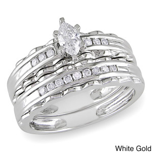 Elegant Yaffie Gold Bridal Set with 2/5ct TDW Diamonds