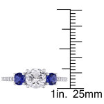 Sapphire Sparkle Diamond Ring in White Gold by Yaffie